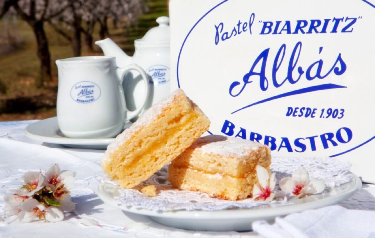 Pastel Biarritz Albás, dulce de almendra de Barbastro